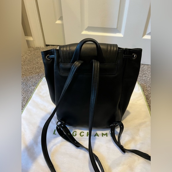 cavalcade leather backpack |Laptop Backpack Over Flap With Turnlock Closure Please Note Longchamp Cavalcade Leather Black Backpack